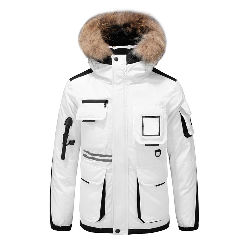 wholesale men brand white parka