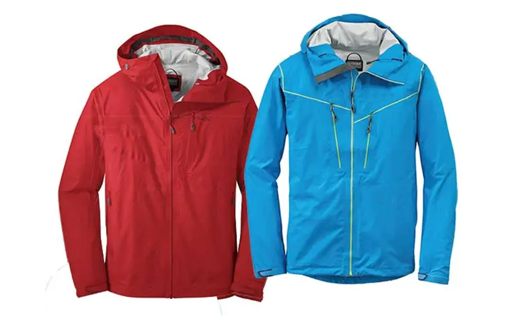 wholesale red and blue rain jacket manufacture